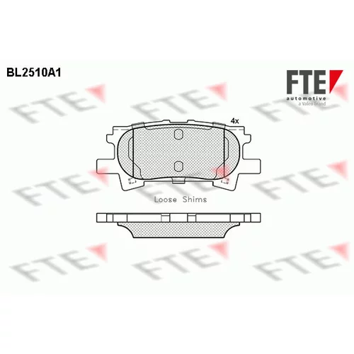 Sada brzdových platničiek kotúčovej brzdy FTE 9010772