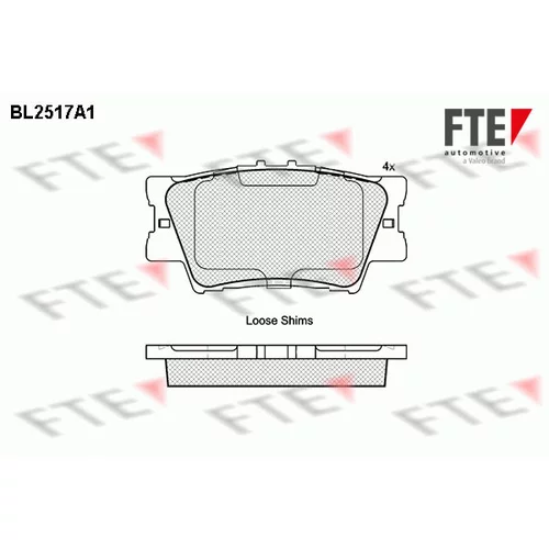 Sada brzdových platničiek kotúčovej brzdy FTE 9010775