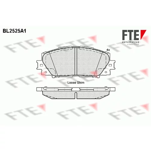 Sada brzdových platničiek kotúčovej brzdy FTE 9010780