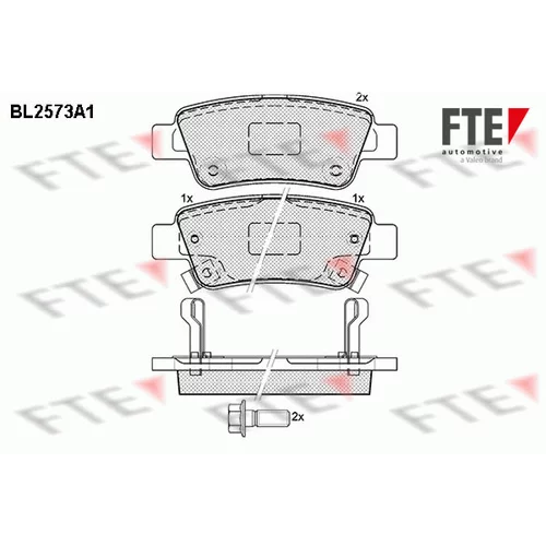 Sada brzdových platničiek kotúčovej brzdy FTE 9010825