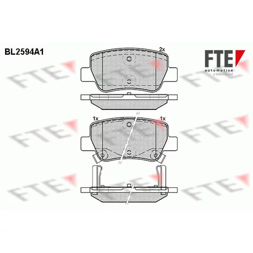 Sada brzdových platničiek kotúčovej brzdy FTE 9010845