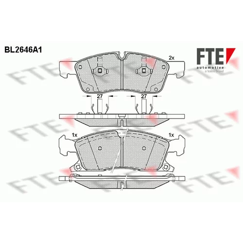 Sada brzdových platničiek kotúčovej brzdy FTE 9010889