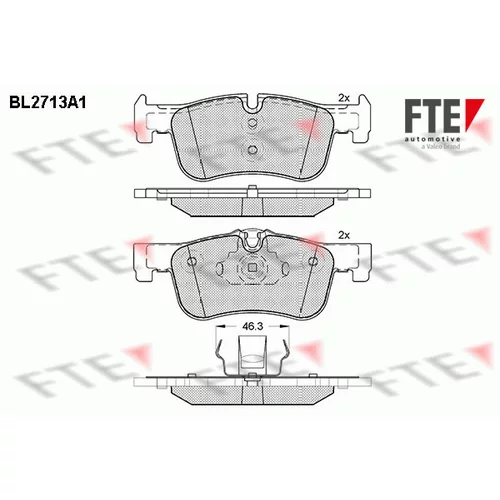 Sada brzdových platničiek kotúčovej brzdy FTE 9010939
