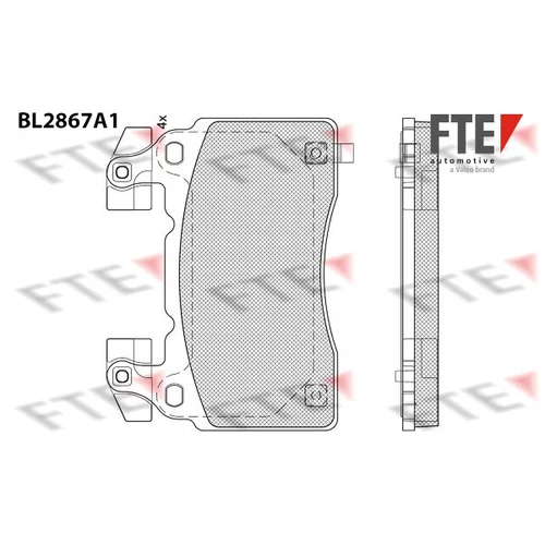 Sada brzdových platničiek kotúčovej brzdy FTE 9011107