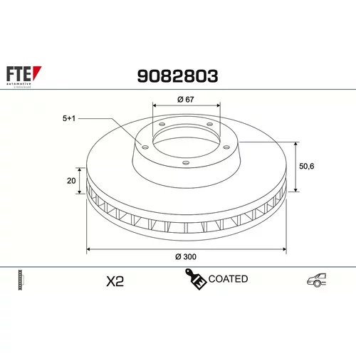 Brzdový kotúč FTE 9082803