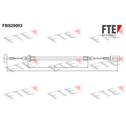 Ťažné lanko parkovacej brzdy FTE 9250656