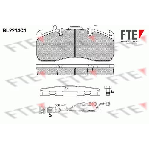 Sada brzdových platničiek kotúčovej brzdy FTE 9500074