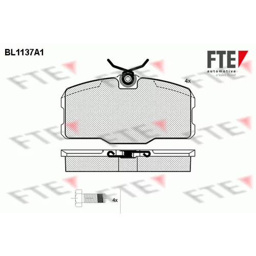 Sada brzdových platničiek kotúčovej brzdy FTE BL1137A1