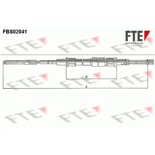 Ťažné lanko parkovacej brzdy FTE FBS02041