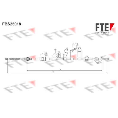 Ťažné lanko parkovacej brzdy FTE FBS25018