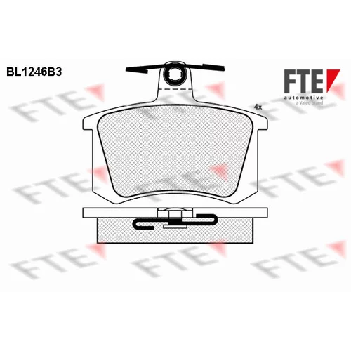 Sada brzdových platničiek kotúčovej brzdy FTE 9010073
