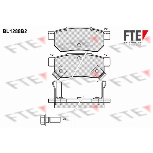 Sada brzdových platničiek kotúčovej brzdy FTE 9010094