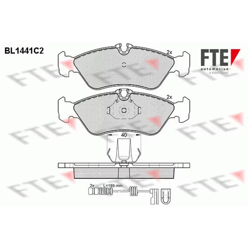 Sada brzdových platničiek kotúčovej brzdy FTE 9010195