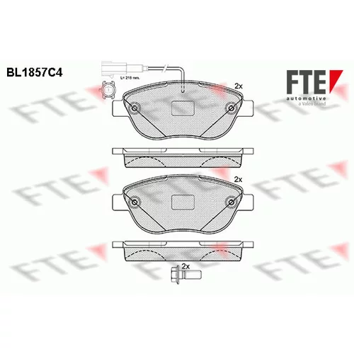 Sada brzdových platničiek kotúčovej brzdy FTE 9010434