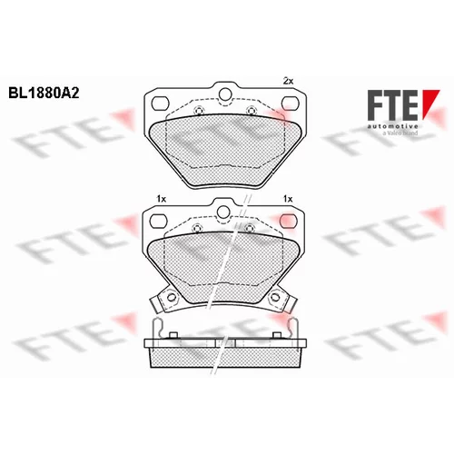 Sada brzdových platničiek kotúčovej brzdy FTE 9010465
