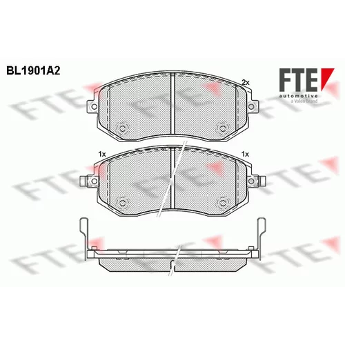 Sada brzdových platničiek kotúčovej brzdy FTE 9010490