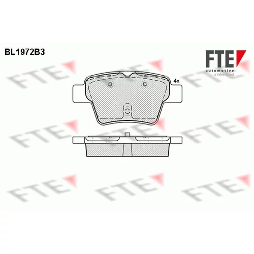 Sada brzdových platničiek kotúčovej brzdy FTE 9010558