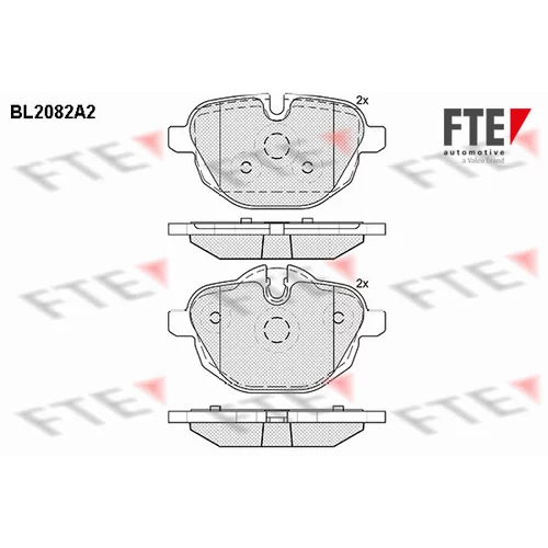 Sada brzdových platničiek kotúčovej brzdy FTE 9010666