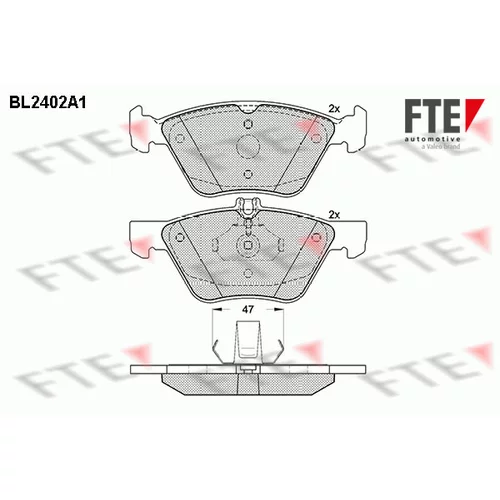 Sada brzdových platničiek kotúčovej brzdy FTE 9010721
