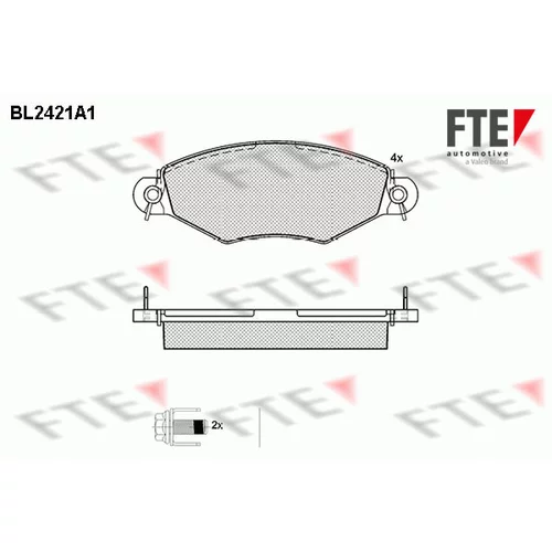 Sada brzdových platničiek kotúčovej brzdy FTE 9010725