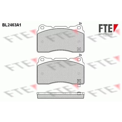 Sada brzdových platničiek kotúčovej brzdy FTE 9010748