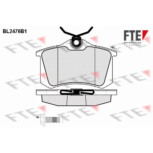 Sada brzdových platničiek kotúčovej brzdy FTE 9010758