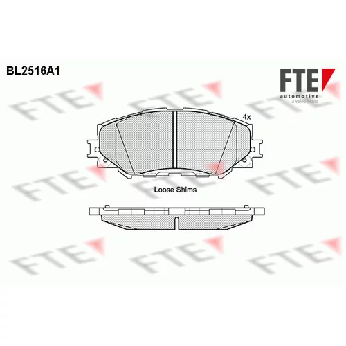 Sada brzdových platničiek kotúčovej brzdy FTE 9010774