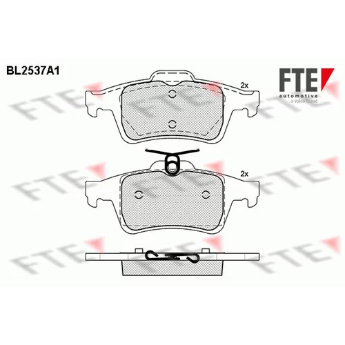 Sada brzdových platničiek kotúčovej brzdy FTE 9010789