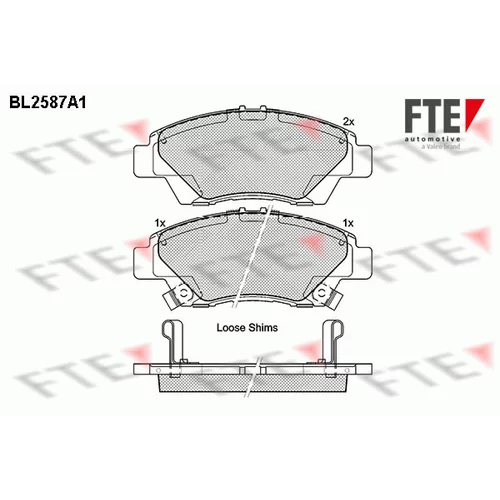 Sada brzdových platničiek kotúčovej brzdy FTE 9010838