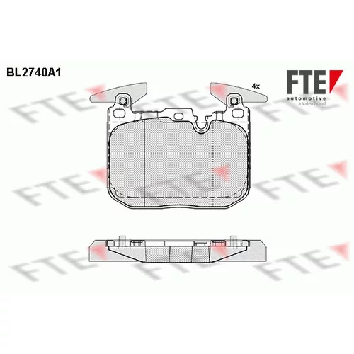 Sada brzdových platničiek kotúčovej brzdy FTE 9010954
