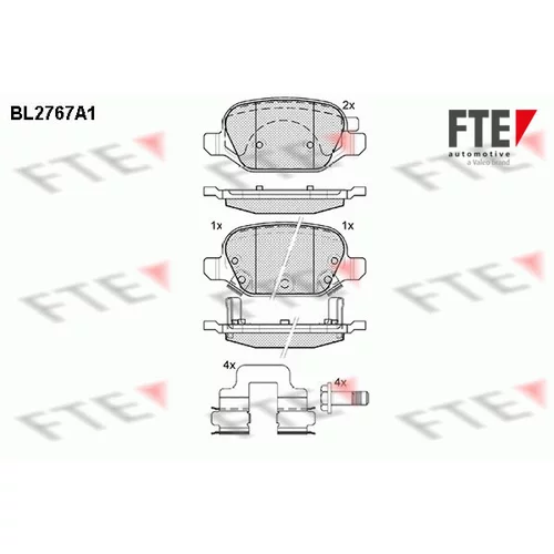 Sada brzdových platničiek kotúčovej brzdy FTE 9010974