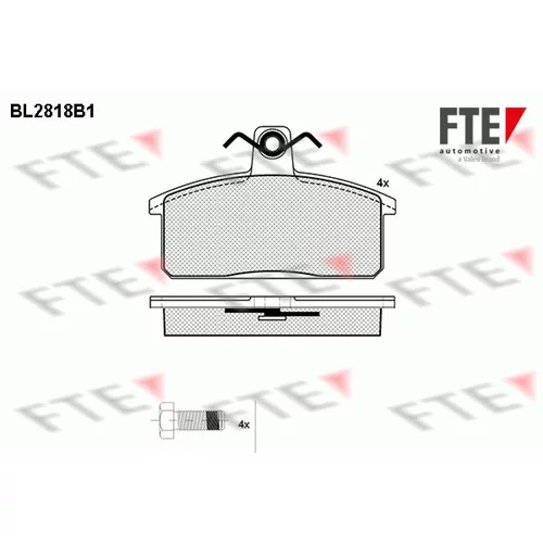 Sada brzdových platničiek kotúčovej brzdy FTE 9011003