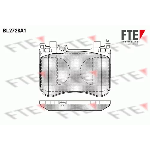 Sada brzdových platničiek kotúčovej brzdy FTE 9011061