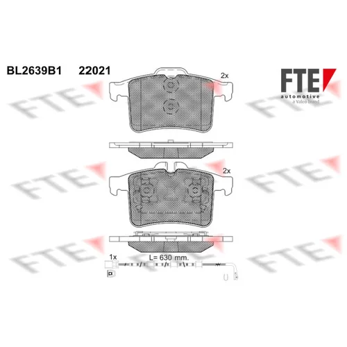Sada brzdových platničiek kotúčovej brzdy FTE 9011067