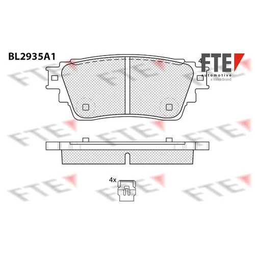 Sada brzdových platničiek kotúčovej brzdy FTE 9011179