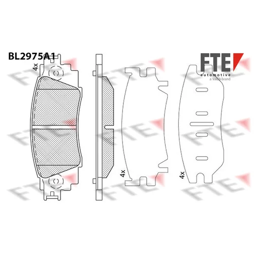 Sada brzdových platničiek kotúčovej brzdy FTE 9011221