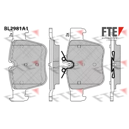 Sada brzdových platničiek kotúčovej brzdy FTE 9011227