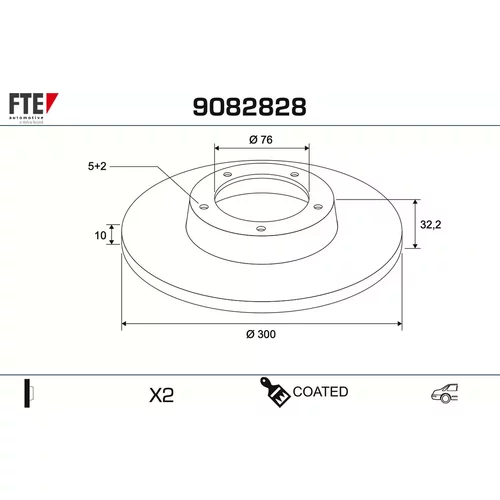 Brzdový kotúč FTE 9082828