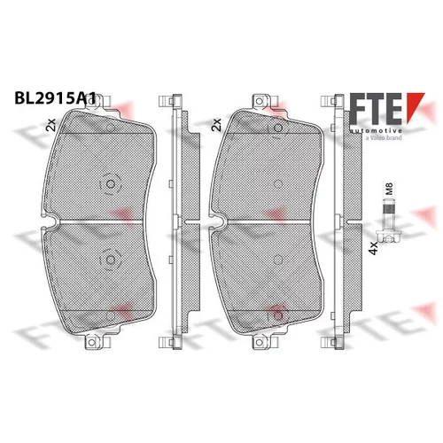 Sada brzdových platničiek kotúčovej brzdy FTE BL2915A1