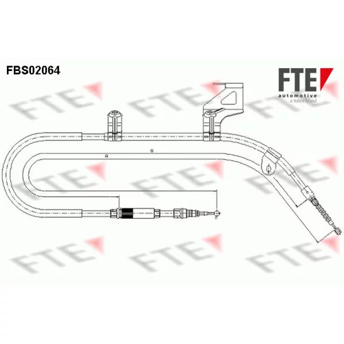 Ťažné lanko parkovacej brzdy FTE FBS02064