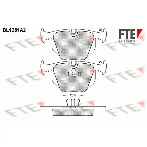 Sada brzdových platničiek kotúčovej brzdy FTE 9010090