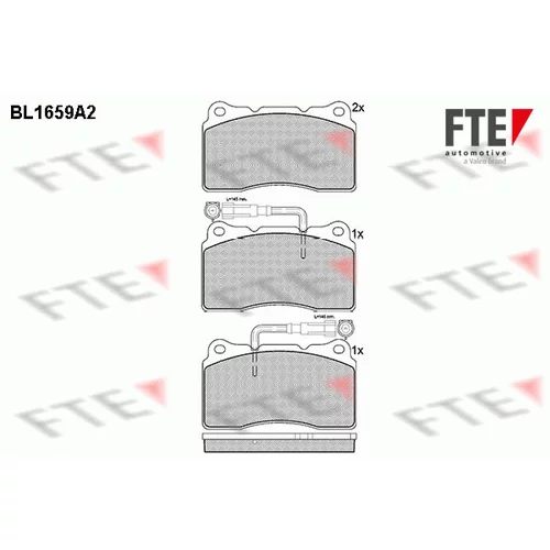 Sada brzdových platničiek kotúčovej brzdy FTE 9010275