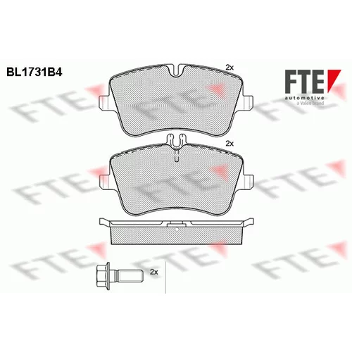 Sada brzdových platničiek kotúčovej brzdy FTE 9010320