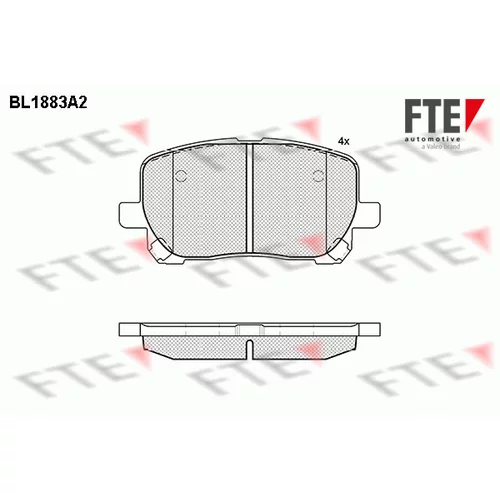 Sada brzdových platničiek kotúčovej brzdy FTE 9010468