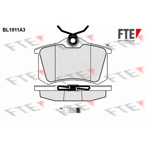 Sada brzdových platničiek kotúčovej brzdy FTE 9010501