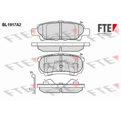 Sada brzdových platničiek kotúčovej brzdy FTE 9010506
