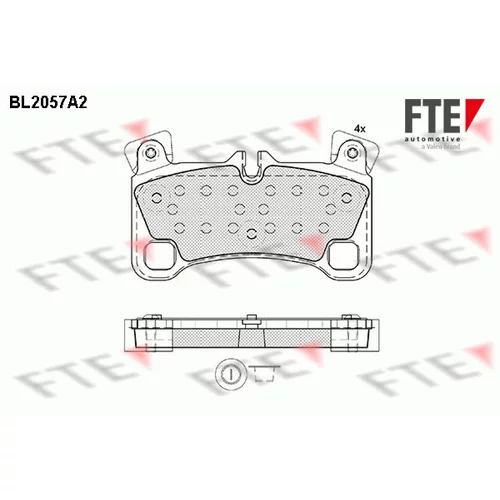 Sada brzdových platničiek kotúčovej brzdy FTE 9010641