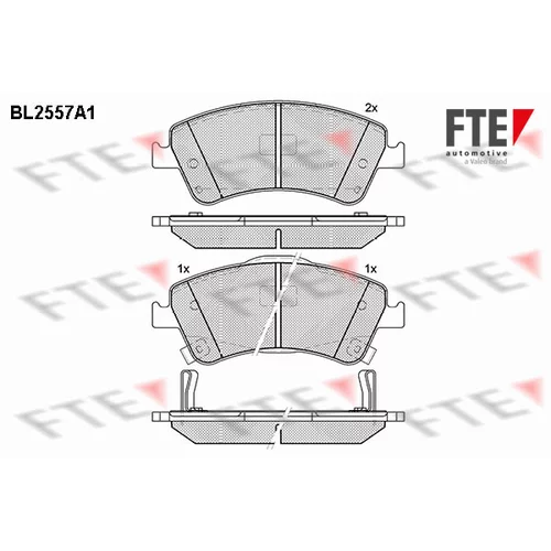 Sada brzdových platničiek kotúčovej brzdy FTE 9010811