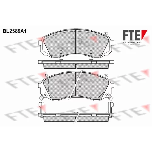 Sada brzdových platničiek kotúčovej brzdy FTE 9010840
