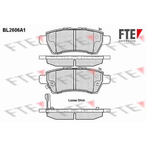 Sada brzdových platničiek kotúčovej brzdy FTE 9010855